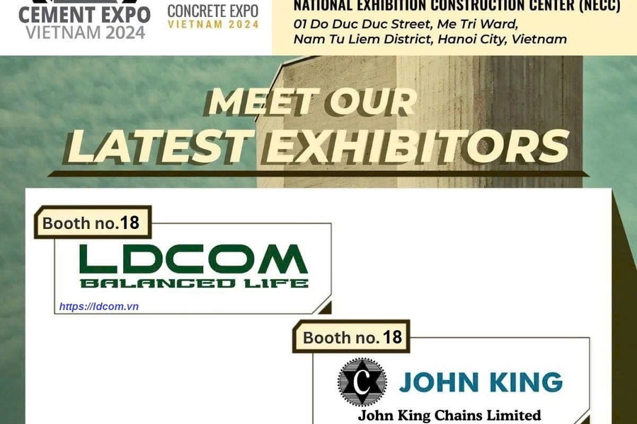 Welcome to the John King and LDCOM Booth at Vietnam Cement and Concrete Exhibition 2024