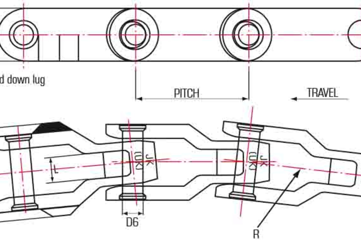 Xích tải chốt pin dài