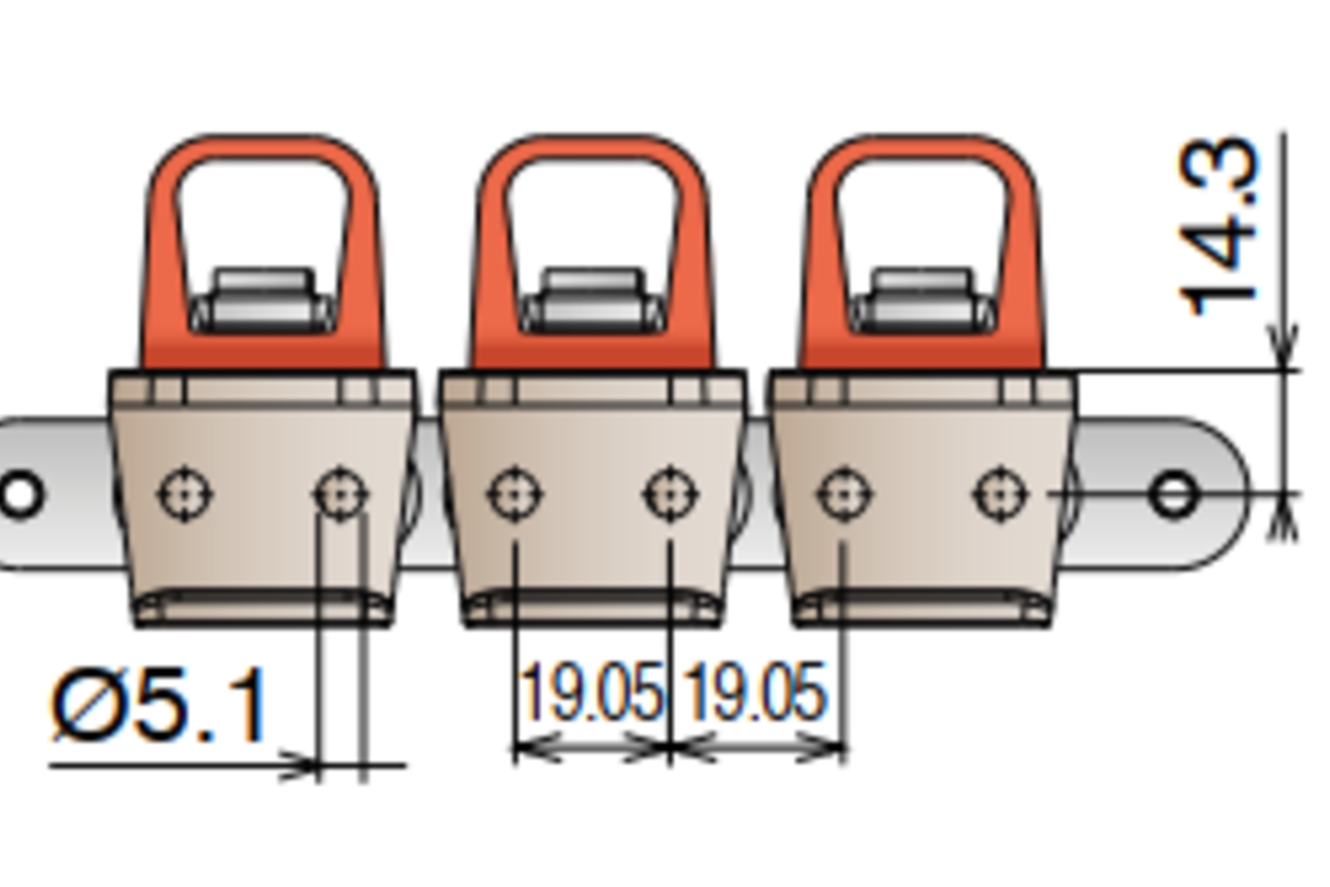 Xích Tải Nhựa 1873 D-shape