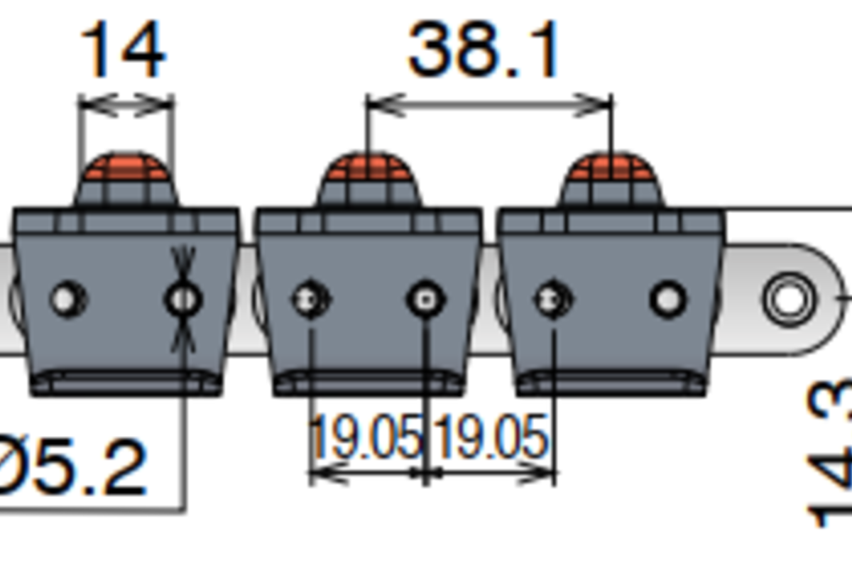 Xích tải nhựa 1873 MX1