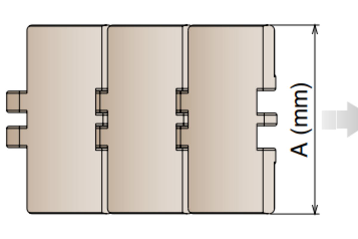 Xích nhựa băng tải 820 Plastic pin