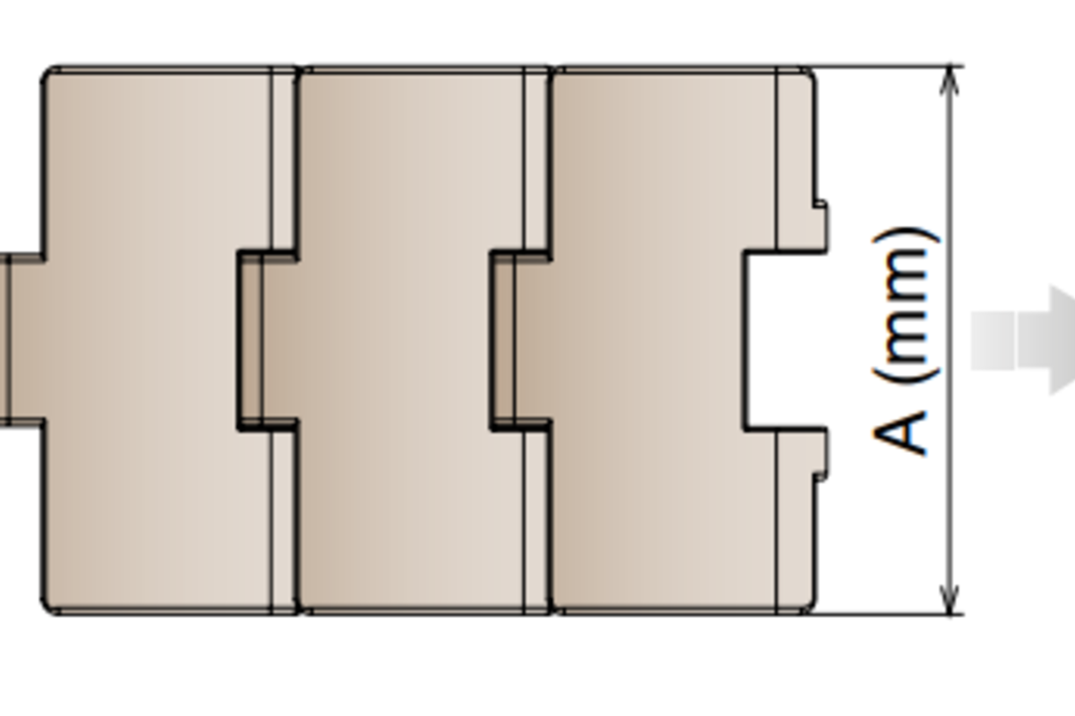 Xích nhựa băng tải 828