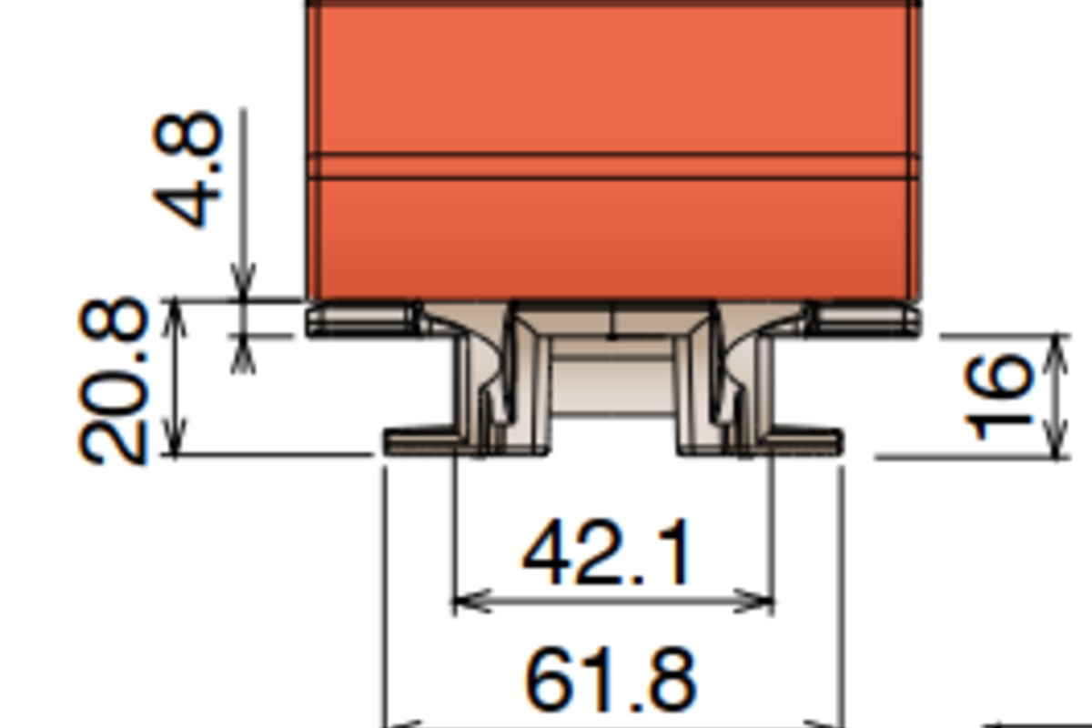 Xích nhựa gắn cao su kẹp 878 gripper