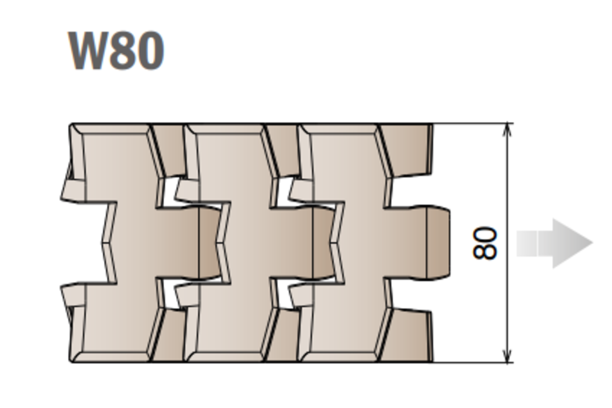 Xích nhựa băng tải 888