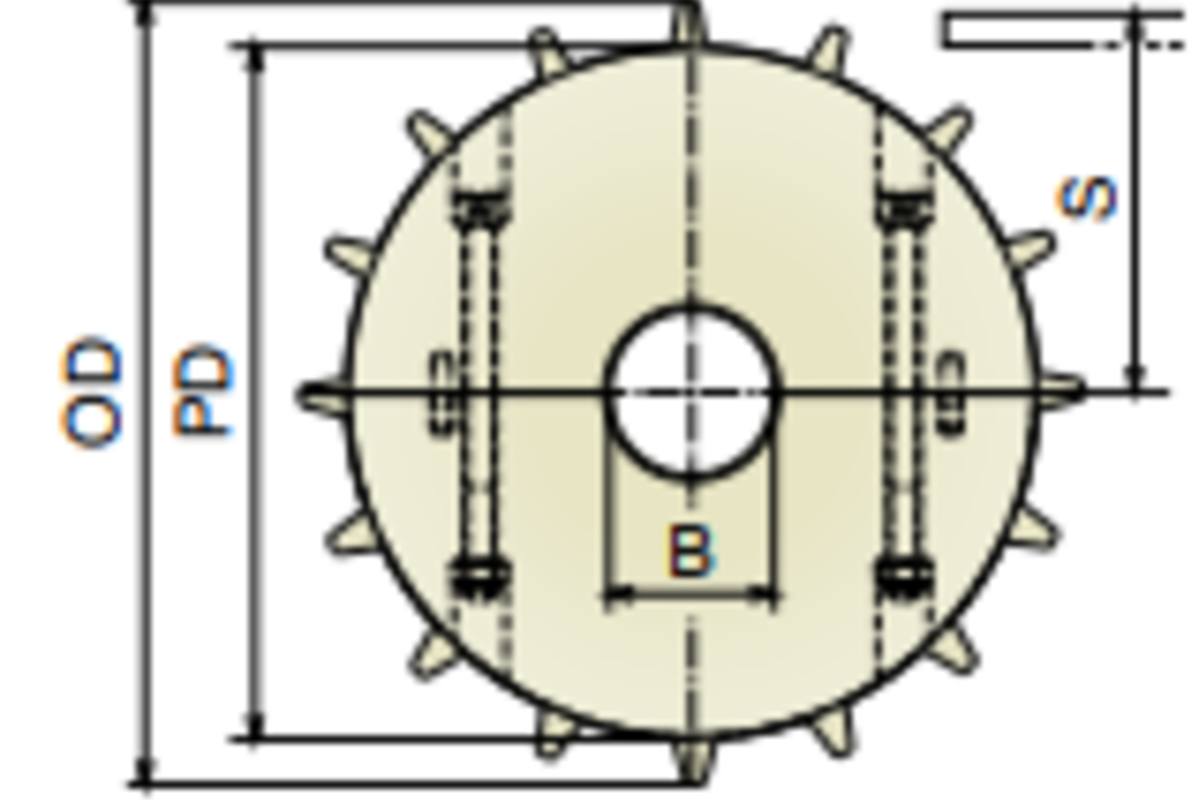 Bánh răng nhựa 600 Support sprocket