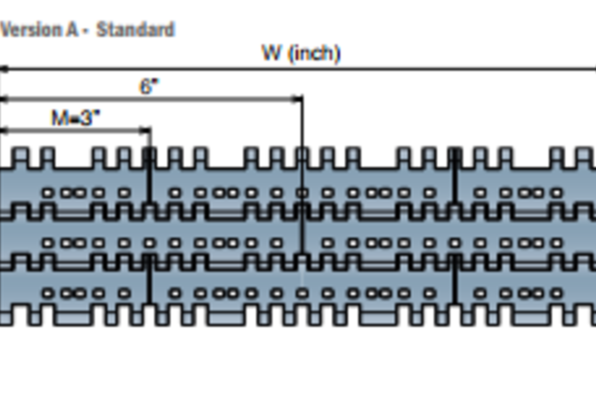 Băng tải nhựa 552 PT Modular belts 552 PT open surface 8%