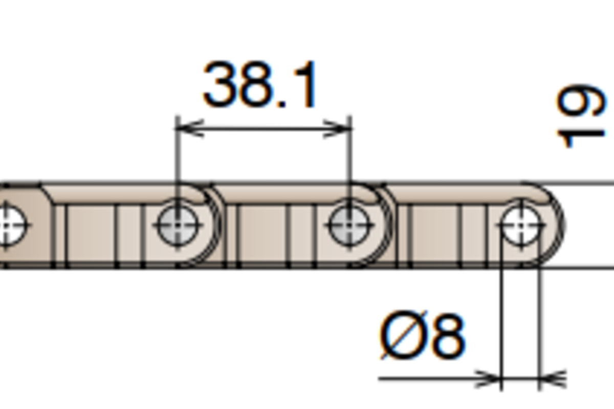 Xích nhựa bản lề 8257