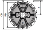 Bánh răng nhựa 260-261