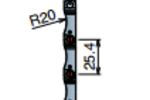 Băng tải xích nhựa 550 FG one track belt