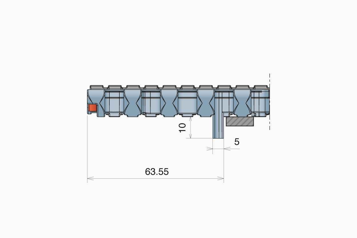 552 PT Modular belts 552 PT ONE TRACK BELT OPEN SURFACE 8%