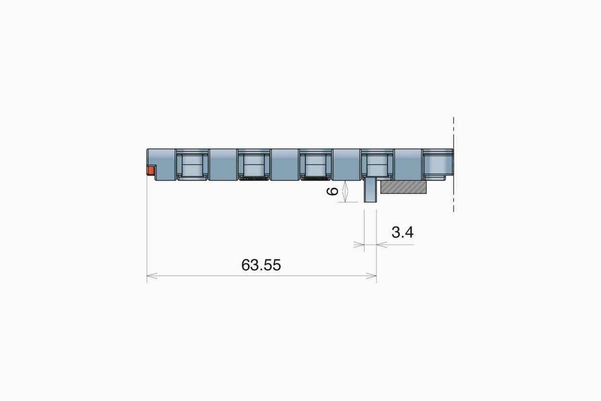 Băng tải nhựa 550 FG one track belt