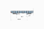 Băng tải nhựa 550 FG one track belt