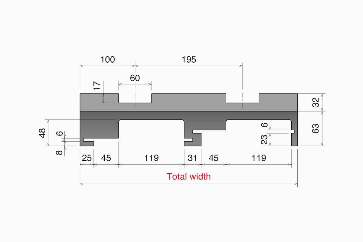882-8857 K750 M81 Corner Tracks