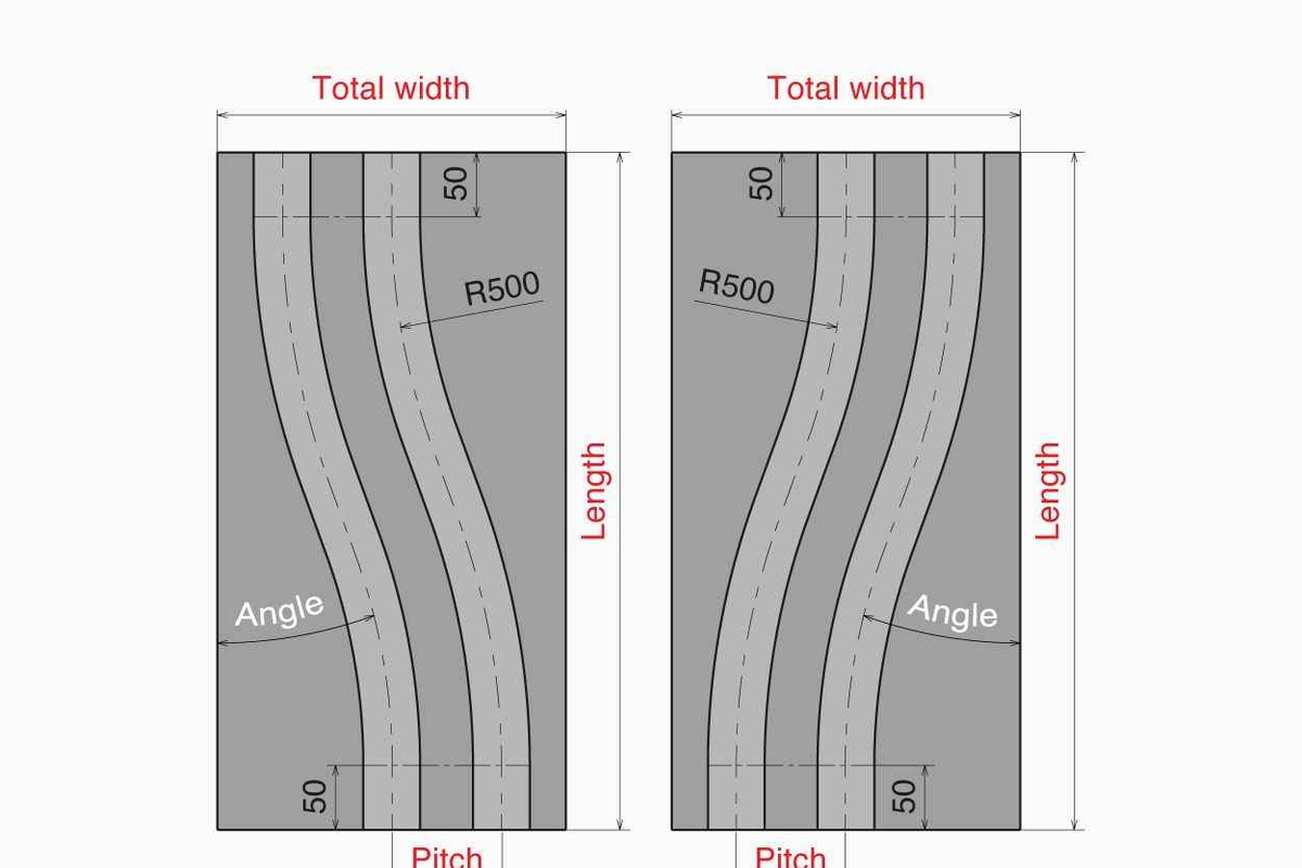 880-881 K750 M62/66/65 Corner Tracks